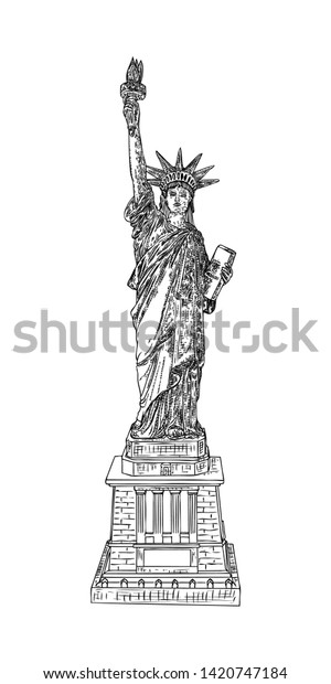 Clipart Statue Of Liberty Drawing Easy : Learn how to draw the statue