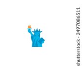 statue of liberty icon cartoon vector Cute statue of liberty cartoon vector illustration