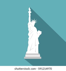 Statue of Liberty icon. Flat illustration of statue of liberty vector icon for web