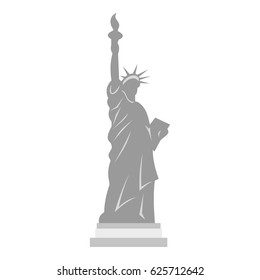 Statue of Liberty icon flat isolated on white background vector illustration