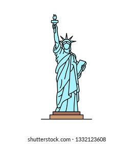 Statue of Liberty icon. isolated on white background