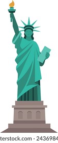 Statue of liberty icon isolated vector
