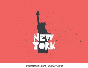 Statue of Liberty icon. New York logo.