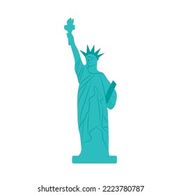 statue of liberty icon on white background