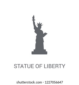 Statue of liberty icon. Trendy Statue of liberty logo concept on white background from United States of America collection. Suitable for use on web apps, mobile apps and print media.