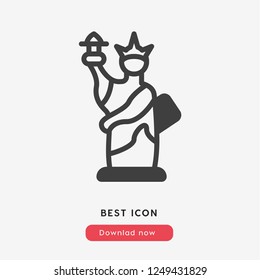  Statue of liberty icon vector