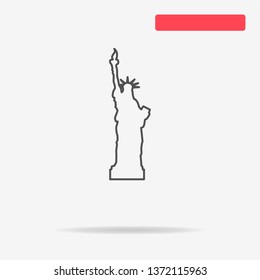 Statue of liberty icon. Vector concept illustration for design.