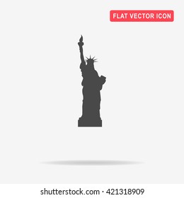 Statue of liberty icon. Vector concept illustration for design.