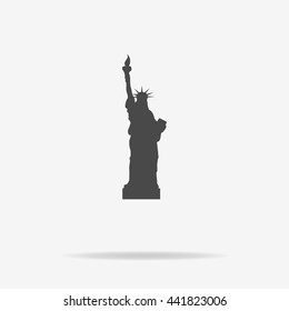 Statue of liberty icon. Vector concept illustration for design.