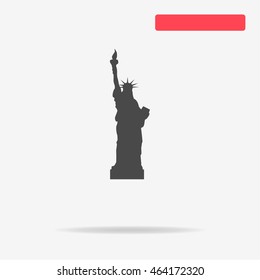 Icono de la estatua de la libertad. Ilustración de concepto vectorial para el diseño.