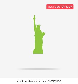 Statue of liberty icon. Vector concept illustration for design.