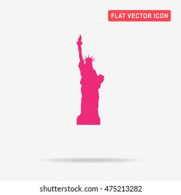 Statue of liberty icon. Vector concept illustration for design.