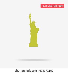 Statue of liberty icon. Vector concept illustration for design.