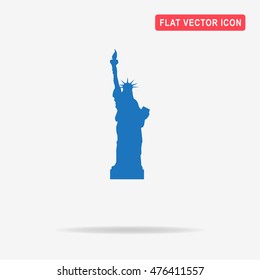 Statue of liberty icon. Vector concept illustration for design.