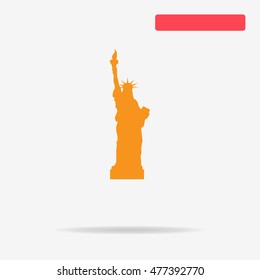 Statue of liberty icon. Vector concept illustration for design.