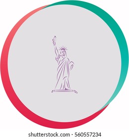 Statue Of Liberty  icon. Vector design.