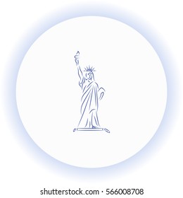 Statue Of Liberty  icon. Vector design.