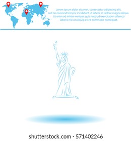Statue Of Liberty  icon. Vector design. 