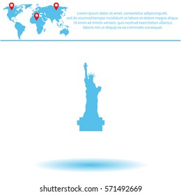 Statue Of Liberty  icon. Vector design. 
