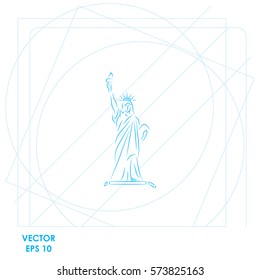 Statue Of Liberty  icon. Vector design.