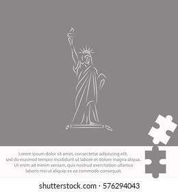 Statue Of Liberty  icon Vector design.