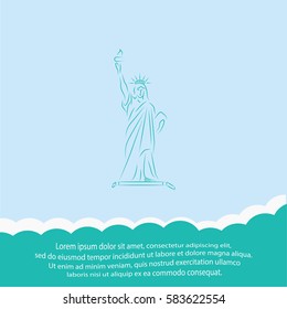 Statue Of Liberty  icon. Vector design.