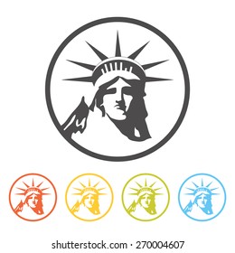 Statue of Liberty icon, vector. Pictogram, symbol of New York. 