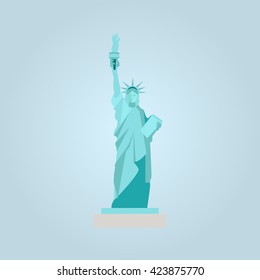 Statue of Liberty icon vector, solid logo illustration