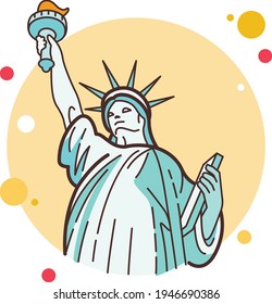 Statue of liberty illustrations and vectors