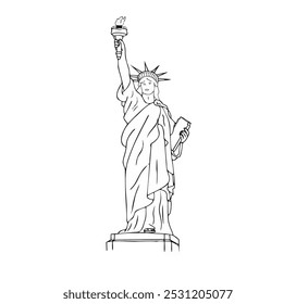 statue of liberty isolated american construction