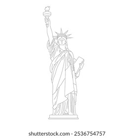 statue of liberty isolated american construction