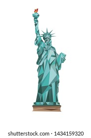 statue of liberty isolated, vector illustration