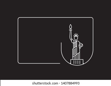 Statue of Liberty Landmark US   Patriotic America vector illustration