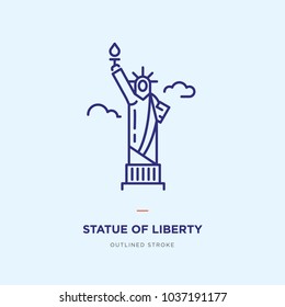 Statue of Liberty Line Icon