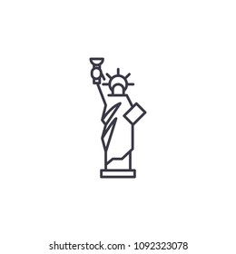 Statue of Liberty linear icon concept. Statue of Liberty line vector sign, symbol, illustration.