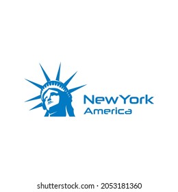 Statue of Liberty logo design template. Liberty statue vector illustration