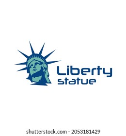 Statue of Liberty logo design template. Liberty statue vector illustration