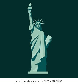 Statue of Liberty Memorial Vector Illustration 