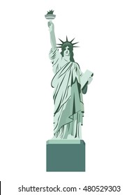 statue liberty monument isolated vector illustration design