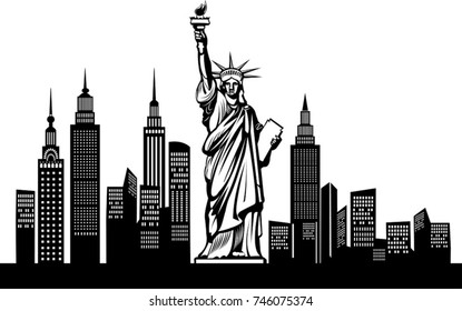 Statue of Liberty. New York and American symbol