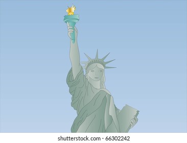 statue of liberty New York ( background on separate layer )