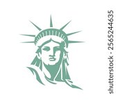 Statue of Liberty. New York city Statue of Liberty vector illustration.