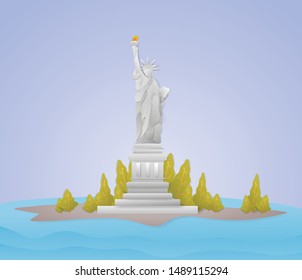 statue of liberty new york city, paper art