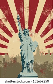 Statue of Liberty, New York City, vector