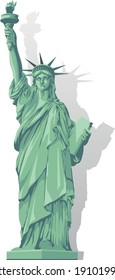 Statue of liberty New York City Manhattan vector graphic