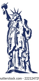 Statue of Liberty in New York City vector