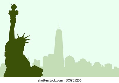 Statue of Liberty & New york City