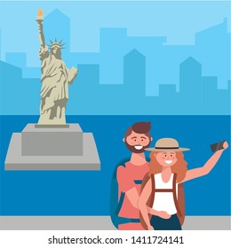 Statue of Liberty in New York design