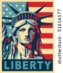 Statue of Liberty. New York landmark and symbol of Freedom and Democracy.