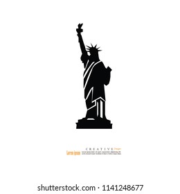 Statue of Liberty. New York landmark. American symbol. Vector illustration.